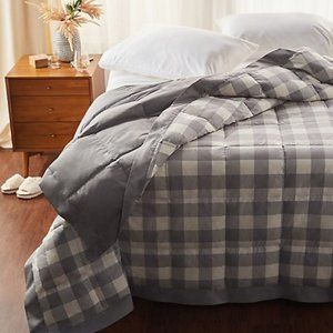 Cotton Printed Grant Plaid Down Blanket
